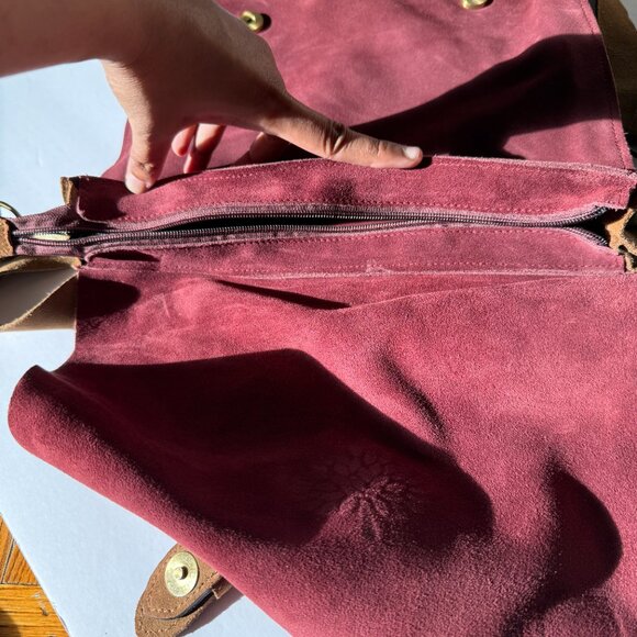 Mulberry Suede Leather Messenger Bag - Picture 3 of 12